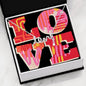 LOVE necklace, Love gift, Valentine's Day, Valentine, Gift for her, Girlfriend gift, wife gift, fiancee gift