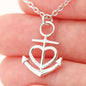 Best Friend Necklace, Anchor necklace, Friendship gift, best friend gift, Badass bitch, anchor