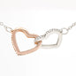 Linked Hearts, Custom Valentine, Necklace, Gift for her, Gift for Wife, Girlfriend gift, Valentine's Day jewelry