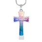 Crucifix, Personalized gift, Christian gift, Engraved jewelry, Cross, Gift for Teen, Through Jesus Christ, Scripture Gift