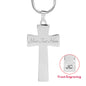 Crucifix, Personalized gift, Christian gift, Engraved jewelry, Cross, Gift for Teen, Through Jesus Christ, Scripture Gift