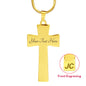 Crucifix, Personalized gift, Christian gift, Engraved jewelry, Cross, Gift for Teen, Through Jesus Christ, Scripture Gift