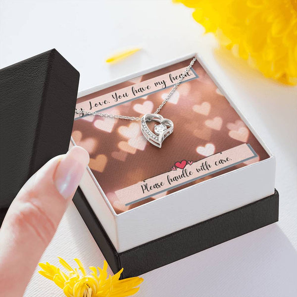 You Have My Heart, Love necklace, Heart necklace, Valentine's Gift, Valentine for her, Gift for her