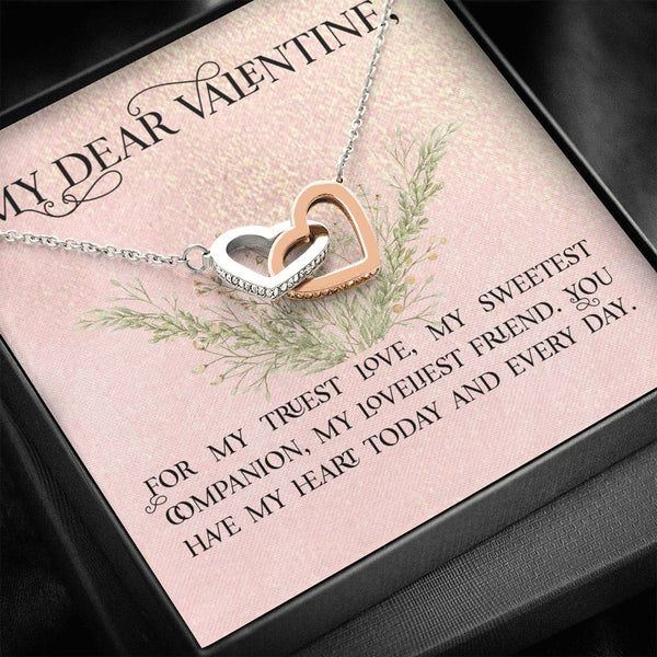 Linked Hearts, Custom Valentine, Necklace, Gift for her, Gift for Wife, Girlfriend gift, Valentine's Day jewelry