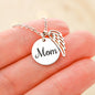 Mom loss necklace, Angel mom, Mom memorial, memorial jewelry, personalized gift, angel necklace