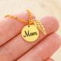 Mom loss necklace, Angel mom, Mom memorial, memorial jewelry, personalized gift, angel necklace