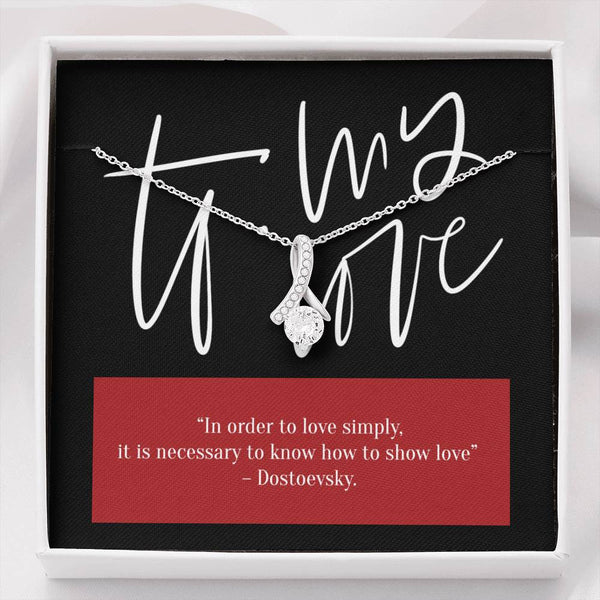 To My Love, Valentine's gift, Valentine's jewelry, Necklace for her, Gift for her, gift for wife, gift for girlfriend
