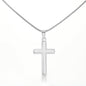 White Gold Cross, Forgiveness, Baptism gift, Confirmation gift, born again, Christian gift, Christian women, Christian men, Crucifix