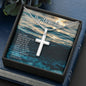 White Gold Cross, Forgiveness, Baptism gift, Confirmation gift, born again, Christian gift, Christian women, Christian men, Crucifix