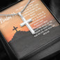 Christian Gift, Psalm 23, Scripture Gift, White Gold, Crucifix, Cross, Gift for him, Gift for her, Cross for Men, Cross for women, Gift for son, Gift for daughter