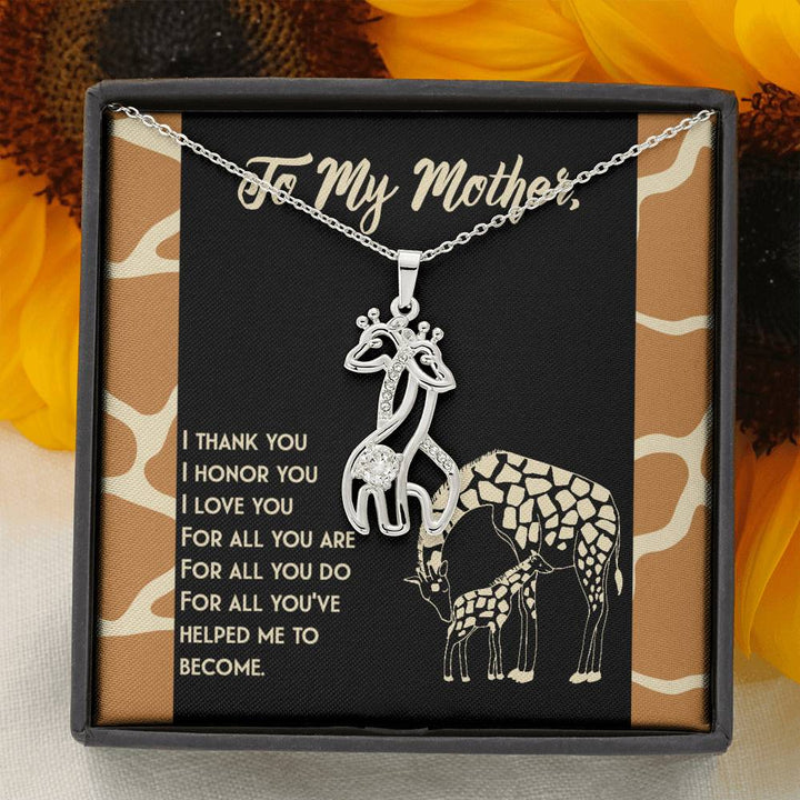 Mom Gift, Giraffe necklace, Giraffe pendant, giraffe gift, gift to mom from son, gift to mom from daughter