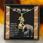Mom Gift, Giraffe necklace, Giraffe pendant, giraffe gift, gift to mom from son, gift to mom from daughter