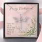 Bridesmaid gift, Dragonfly, Dragonfly necklace, Bridal party, Bridal party gift, thank you gift, bride gift to bridesmaids